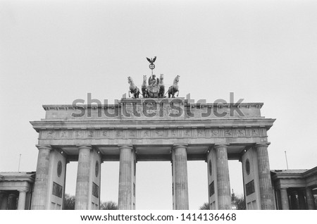 Similar – Partial view of Brandenburg Gate from bottom to top