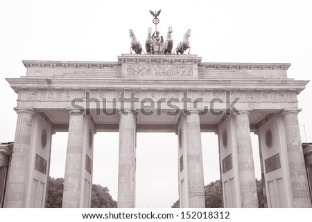 Similar – Partial view of Brandenburg Gate from bottom to top