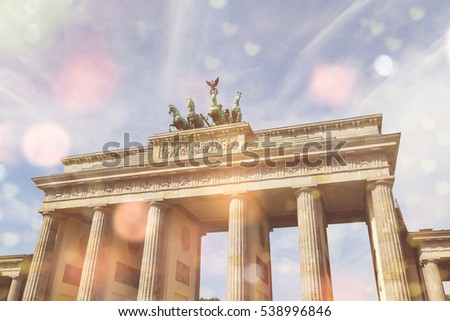 Brandenburger gate and lighteffects