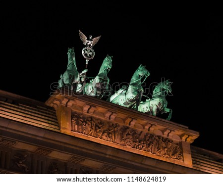 Brandenburger Tor, the Gate of Brandenbourg, famous Berlin landmark in Germany. Foto stock © 
