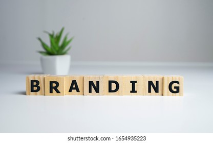 BRANDING word made with building blocks. Business word - Shutterstock ID 1654935223