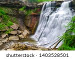 Brandywine Falls in Cuyahoga Valley National Park, Ohio in summer
