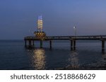 The Brant Street Pier in the afternoon, illuminated, Burlington, Ontario, Canada