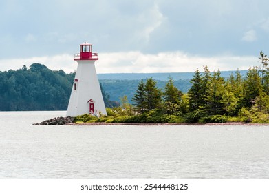 Bras D'Or lake lighthouse near Baddeck, Cape Breton, Nova Scotia, Canada - Powered by Shutterstock