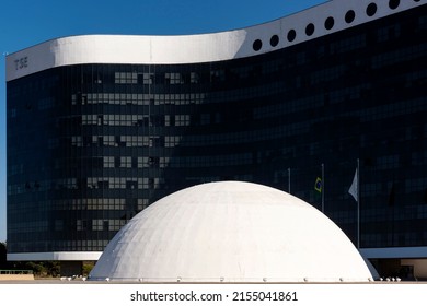 Brasília, Brasil - May 10, 2022: Headquarters Of The Superior Electoral Court - TSE.