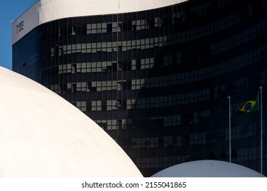 Brasília, Brasil - May 10, 2022: Headquarters Of The Superior Electoral Court - TSE.