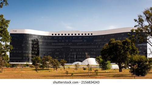 Brasília, Brasil - May 10, 2022: Headquarters Of The Superior Electoral Court - TSE.