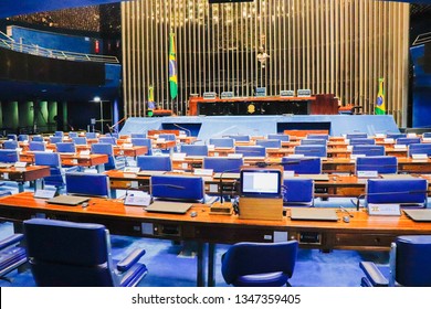 Brasilia, Brazil - March, 23, 2019: 
Federal Senate Of Brazil In Brasilia (Senado Federal).