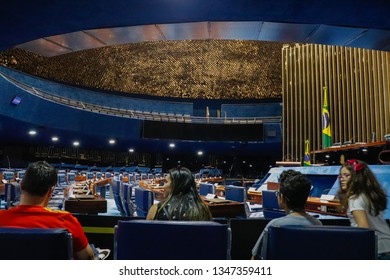 Brasilia, Brazil - March, 23, 2019: 
Federal Senate Of Brazil In Brasilia (Senado Federal).