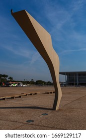 Brasilia, Brazil - October 03, 2012: Buildings And Monuments Located At Three Powers Plaza (Praça Dos Três Poderes).