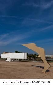 Brasilia, Brazil - October 03, 2012: Buildings And Monuments Located At Three Powers Plaza (Praça Dos Três Poderes).