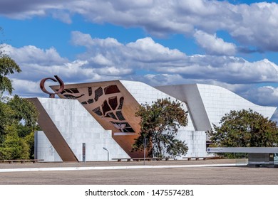 Brasilia, DF, Brasil - Ago, 10, 2019: A View Of Three Powers Square In The City (Praça Dos Três Poderes).