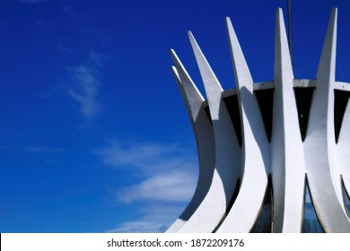 Brasilia, DF, Brazil - August 22, 2020: The Cathedral Of Brasília (