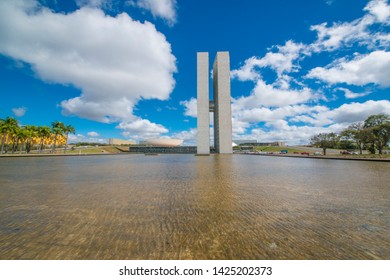 
Brasilia, DF, Brazil - Jun, 15, 2019: A View Of Three Powers Square (Praça Dos Três Poderes) In The City.