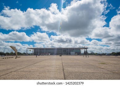 
Brasilia, DF, Brazil - Jun, 15, 2019: A View Of Three Powers Square (Praça Dos Três Poderes) In The City.