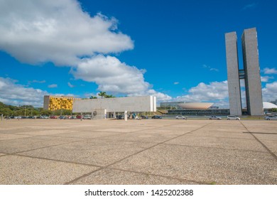 
Brasilia, DF, Brazil - Jun, 15, 2019: A View Of Three Powers Square (Praça Dos Três Poderes) In The City.