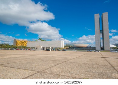 
Brasilia, DF, Brazil - Jun, 15, 2019: A View Of Three Powers Square (Praça Dos Três Poderes) In The City.