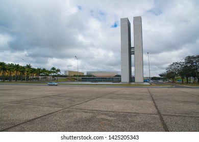  
Brasilia, DF, Brazil - Jun, 15, 2019: A View Of Three Powers Square (Praça Dos Três Poderes) In The City.