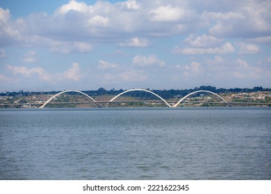 Brasilia, DF, Brazil, October 30, 2022: JK Bridge On Lake Paranoá In Brasilia