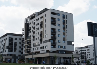 Brasov, Romania 22 June 2021 Apartment Building In Coresi Avantgarden