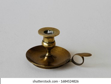 Brass Candle Holder With Handle, Candlestick