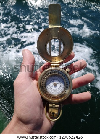 brass compass navigation