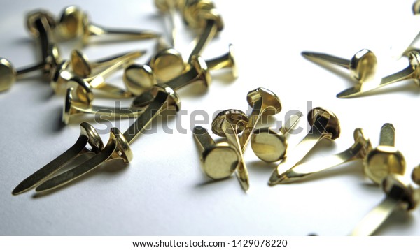 Brass Fastener Brad Paper Fastener Split Stock Photo 1429078220 ...