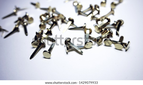 Brass Fastener Brad Paper Fastener Split Stock Photo (Edit Now) 1429079933