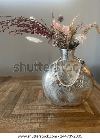 Brass Flower pot with artificial plants #metel pot#flower pot