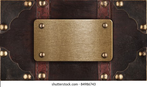 Brass Metal Plate On Chest Cover