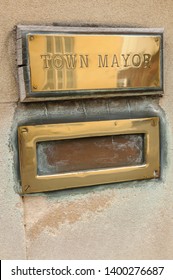 Brass Plaque And Letterbox For The Town Mayor