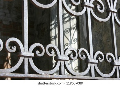 Brass security window ornamentation diminishing