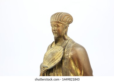 
Brass Statue Zhuge Liang Of The Three Kingdoms.