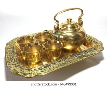 Brass Tea Set, Antique Tea Set