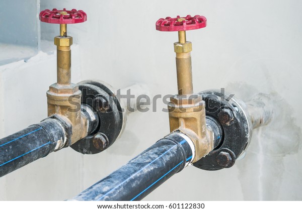 Brass Valve Connection Pipe Hdpe Stainlessmanual Stock Photo (Edit Now