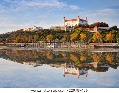 Bratislava castle at autumn, Slovakia