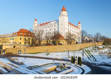 Bratislava - The Castle In Winter Light.