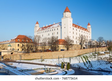 Bratislava - The Castle In Winter Light.