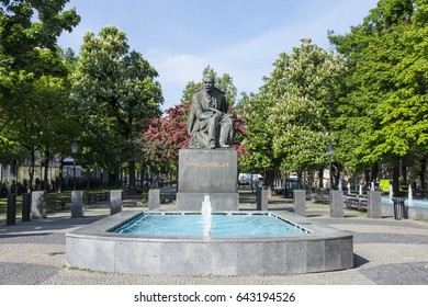 Bratislava, Slovakia. May 2017. Statue Of Pavol Országh Hviezdoslav