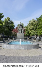 Bratislava, Slovakia. May 2017. Statue Of Pavol Országh Hviezdoslav