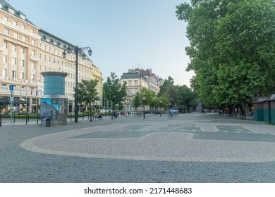 Bratislava, Slovakia - May 31, 2022: Evening View On Hviezdoslavovo Namestie (Hviezdoslav Square).