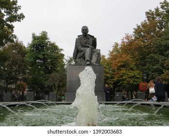 Bratislava / Slovakia - October 7, 2015: Monument To Pavol Országh Hviezdoslav In Old Town Of Bratislava.