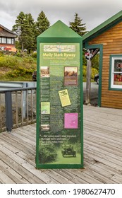 Brattleboro, USA - September 21, 2017: Signage For Molly Stark Byway At  Route No 9 In Vermont In The Green Mountains.