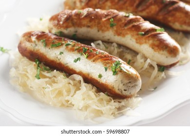 Bratwurst On Sauerkraut