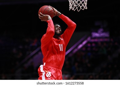 Braunschweig, Germany, December 14, 2019: Basketball Player Tre McLean In Action During Warmup Session Before The Basketball BBL Pokal Game Between Lowen Braunschweig And Brose Bamberg