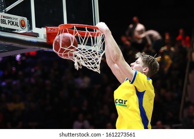 Braunschweig, Germany, December 14, 2019: Basketball Player Of Lowen Braunschweig In Action During Warmup Session Before The Bundesliga Pokal Match Between Lowen Braunschweig And Brose Bamberg