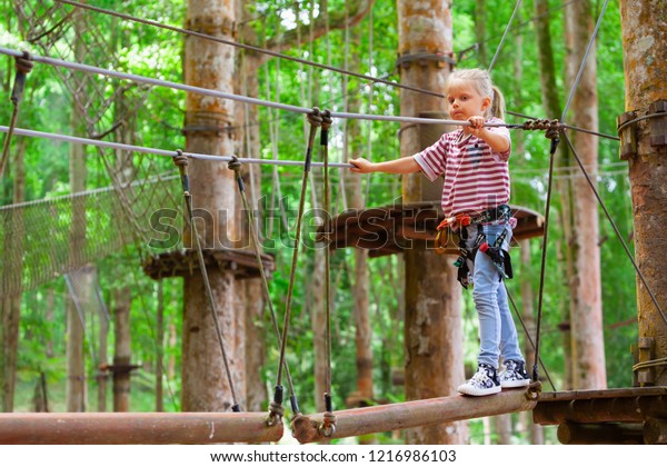 Teenage Boy At The Ropes Course Stock Photo - Image of 