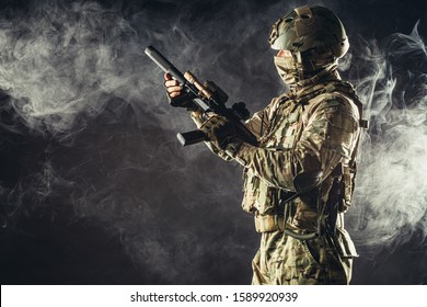 Brave Strong Confident Man Soldier Wearing Stock Photo 1589920939 ...