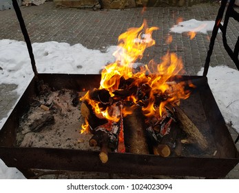 brazier with diluted fire