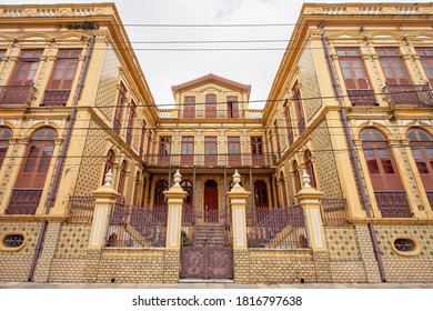 Belém / Pará / Brazil - 01 09 2014: Architecture Details Of The Historical Pinho's Mansion.